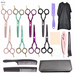 5.5'' Professional Hairdressing Hair Scissors 440C Japan Cutting Shears Thinning Haircut Salon Barber Home Dropshipping A1104