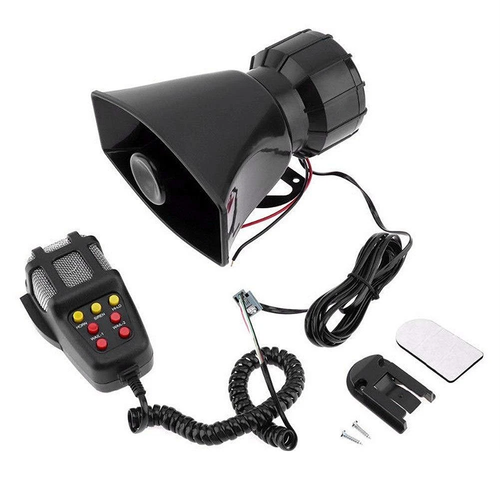 Universal Motorcycle Car Alarm Sound 7 Tone Horn 12V 100W Police Siren Horn Loudspeaker