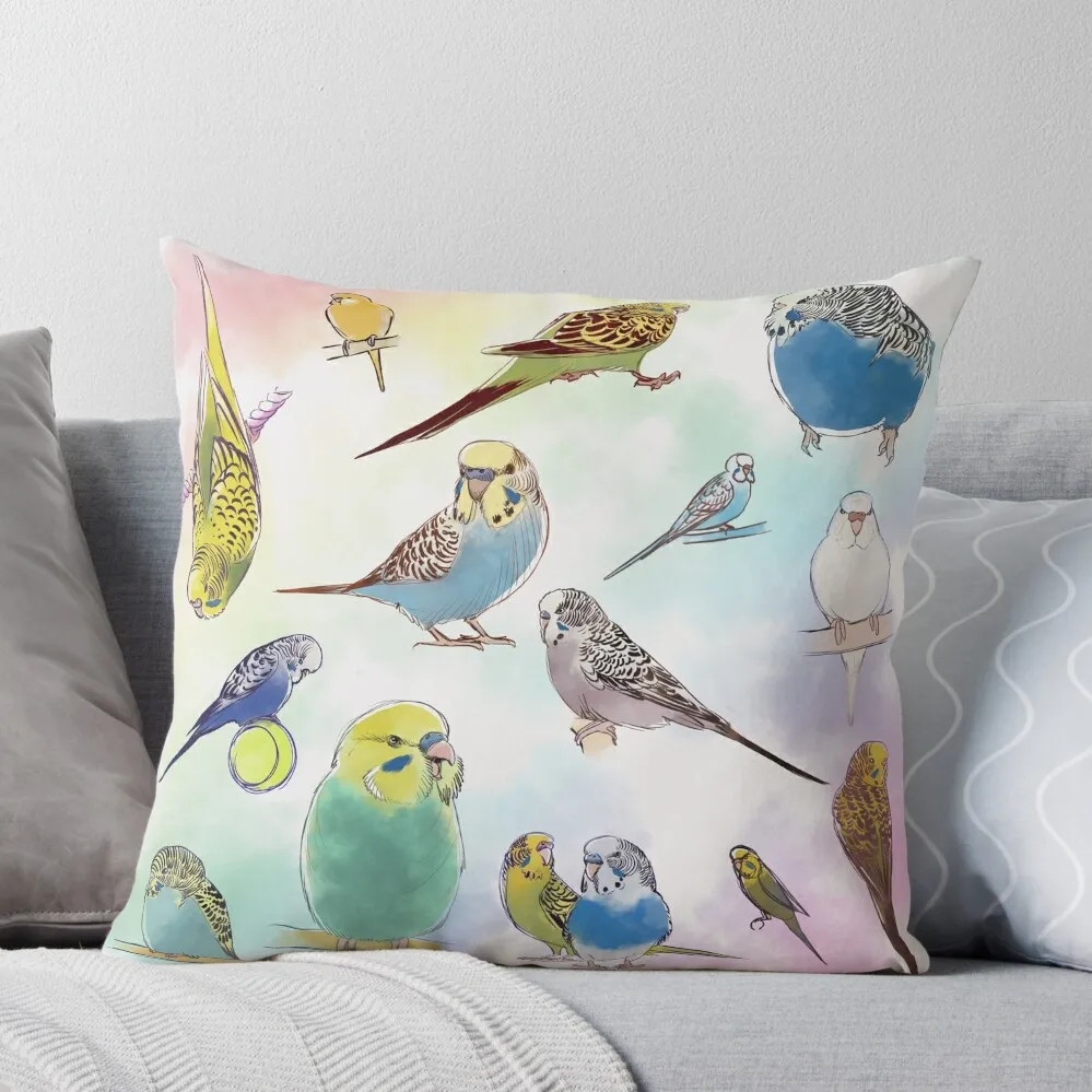 Budgies Throw Pillow Christmas Cushion For Home Cushion Cover