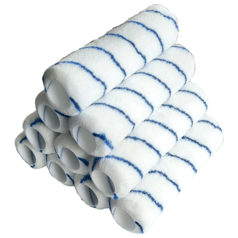 

6/10PCS 9-inch X 1.5" Woven Microfiber Cage Paint Roller With Medium Pile