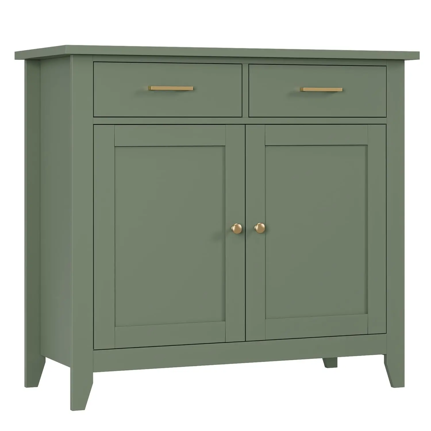 

Farmhouse Buffet Cabinet with 2 Drawers & 2 Doors, Kitchen Storage Sideboard for Living Dining Bathroom, Green, Customized
