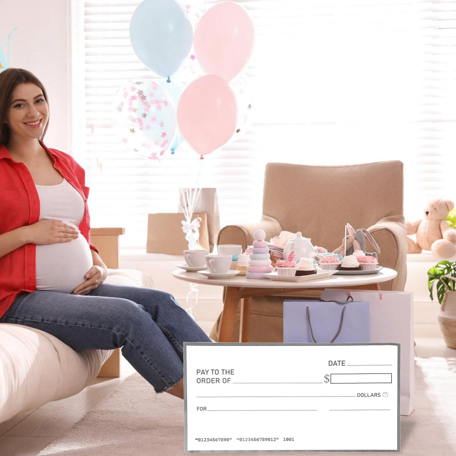 

Large Fake Check Giant Dry Erase Waterproof Reusable for Donation Raffle Award Presentation Party Gag Gift