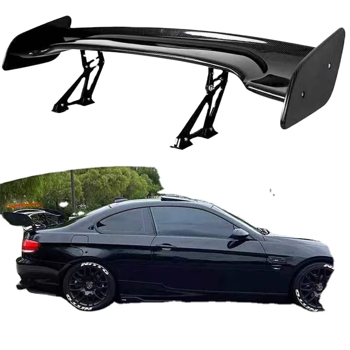 

Universal Adjustable Rear Trunk Spoiler Racing Wing Carbon Black ABS GT-Style Auto Modified Tail Wing Trim Kit