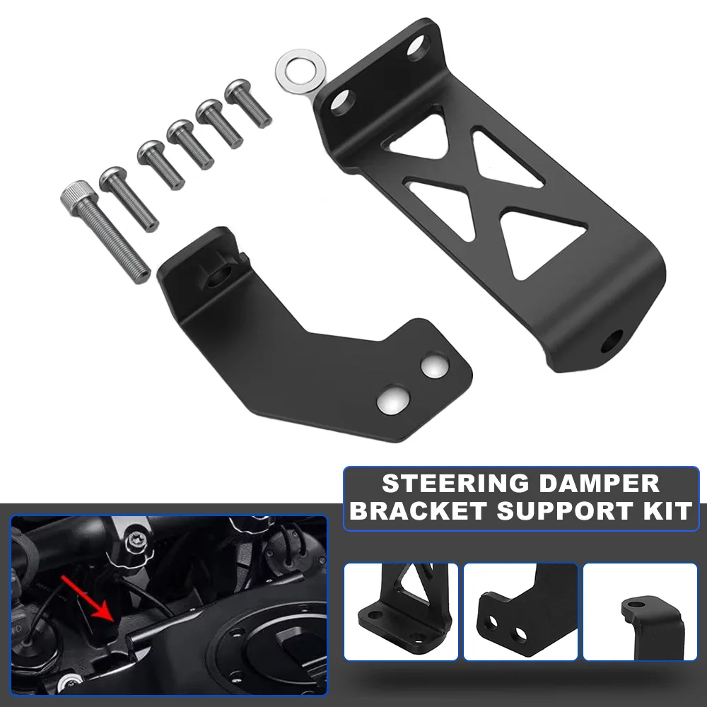 

For Pan America 1250 RA 1250 Special RA1250S 2021-2025 2022 Standar Steering Damper Bracket Support Kit Motorcycle Accessories