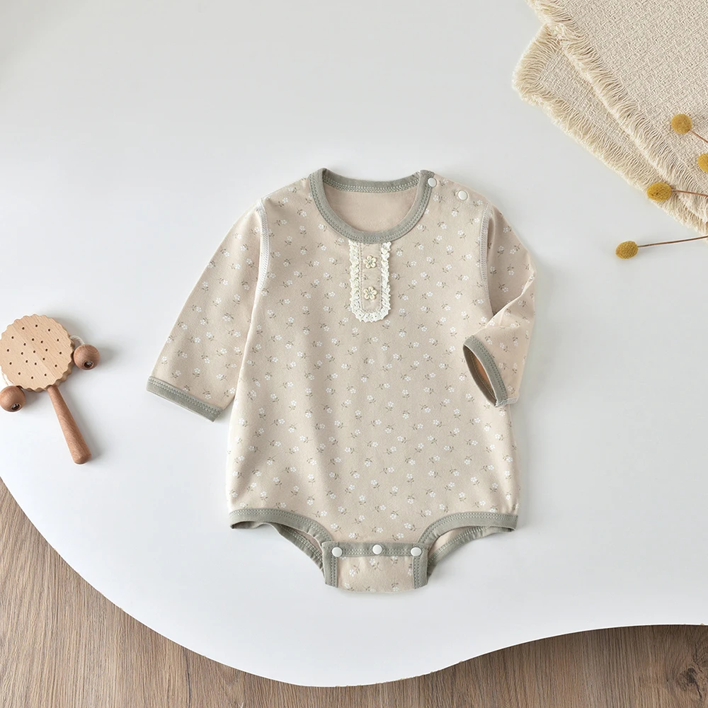 Baby Bodysuits and One-pieces 0-6M Baby Girls Clothes Autumn Bodysuit for Newborns Sweet Floral Infant One Piece