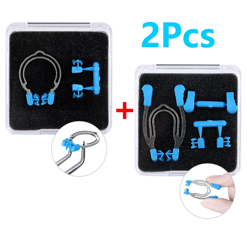 2SET Dental Matrix Sectional Contoured Metal Spring Clip Sectional Matrix Rings Dentist Tools Lab Dental Instruments