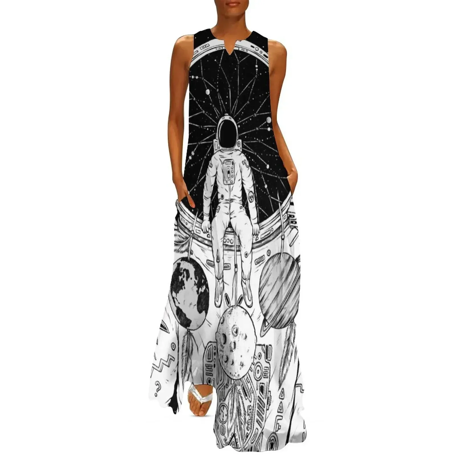 

The Dreamer (B/W) Long Dress dress women summer women clothes women's luxury party dress Women dresses summer