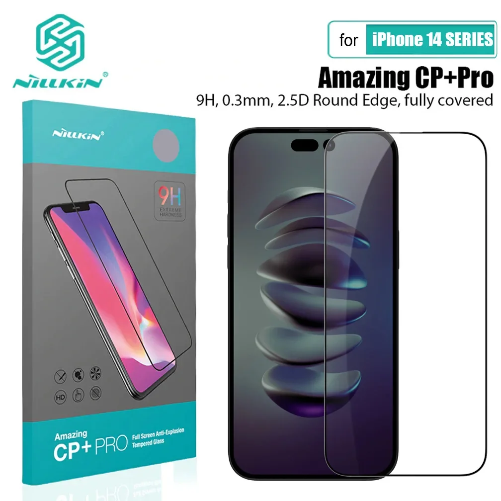 Nillkin for iPhone 15 14 Plus 13 12 11 Pro X XS Max XR Glass H+ Pro Tempered Glass Screen Protector For iPhone 7 8 Plus SE 2020
