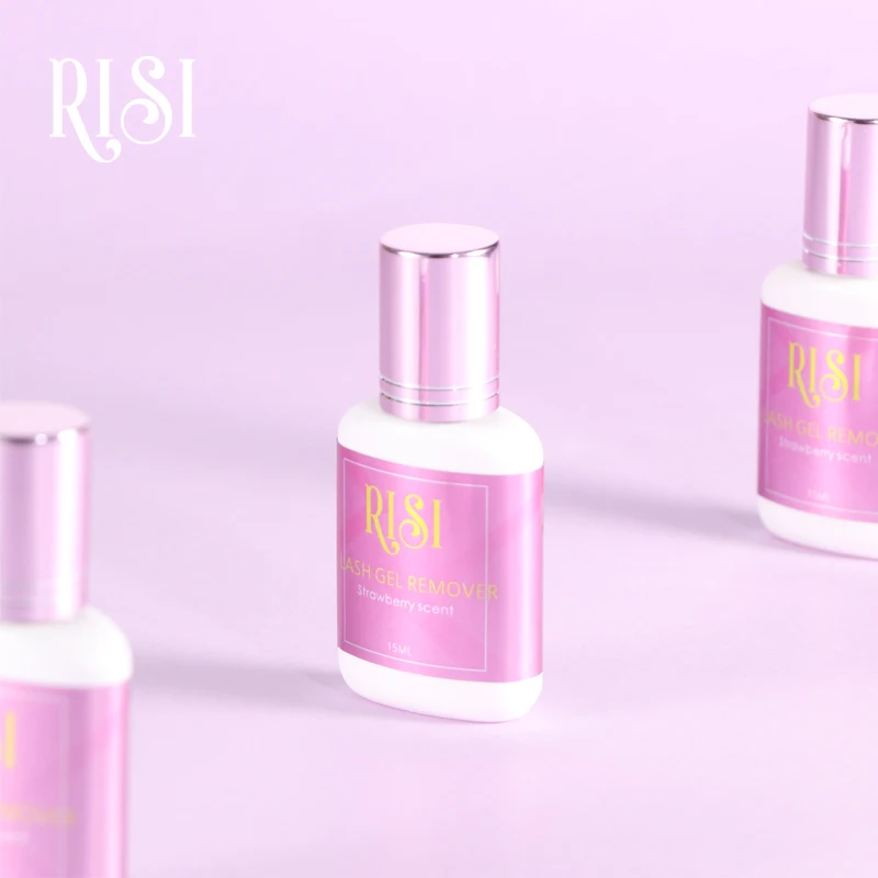 Free RISI Korea Strawberry Liquid Eyelash Remover Mild & No Stimulate Eyelash Glue Remover Lash Glue For Eyelash Remover Liquid