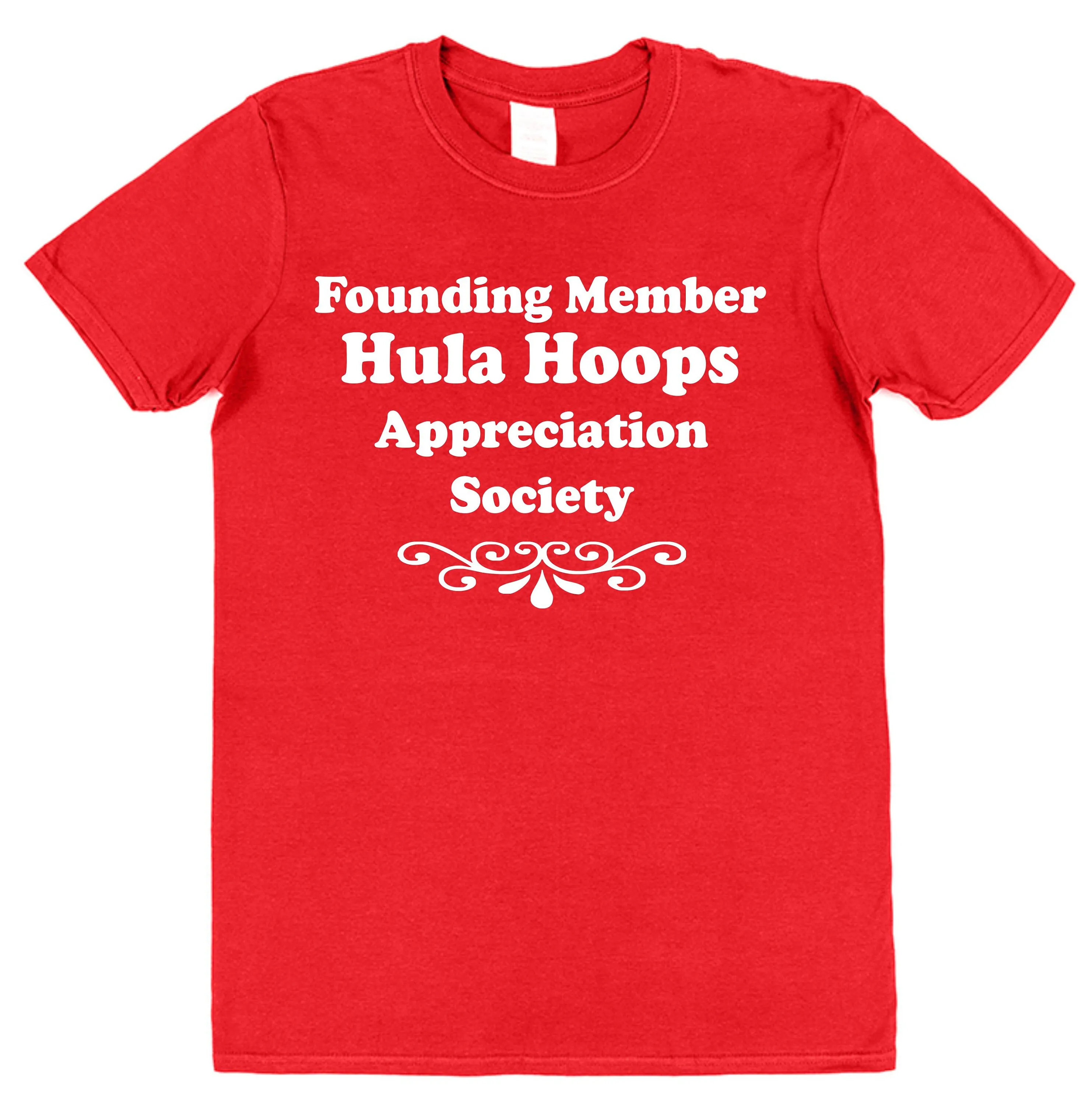 Hula Hoops T shirt Founding Member appreciation society Mens Funny Cotton christmas stocking filler Top Novelty gift idea