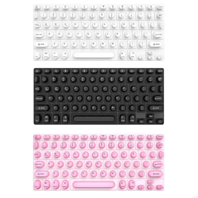 C90F Silicone -toetsenborden bedekken voor nagels verhoogde keycaps Ergonomische typing manicure protecties antidust