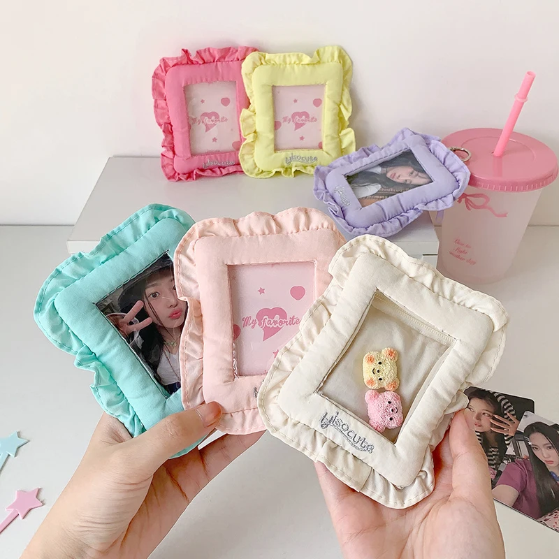

Ins Style Korea Sweet Girl Photo Card Case for 3 Inch Photocard Soft Pillow Shaped Photocard Holder K-Pop Idol Goo Card Holder