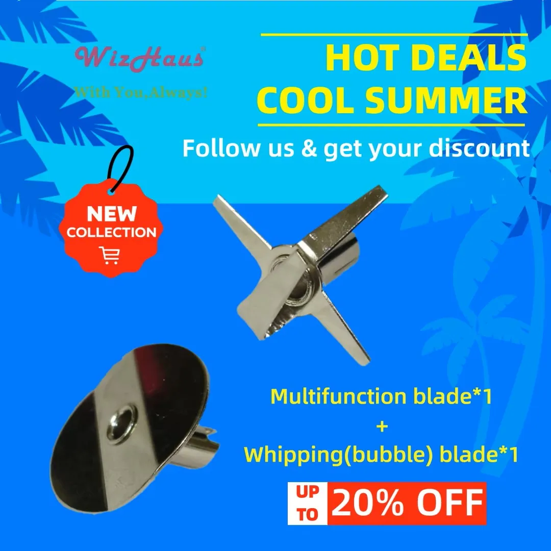

WizHaus Blade Combo Set, Compatible for Bamix, Tokebi Hand Blender, SUS304 Blade, Replacement Parts for Hand Blender, Discount I