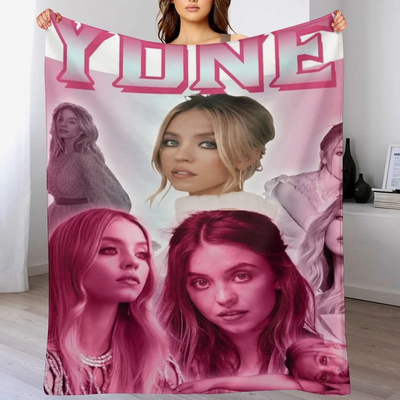 

Sydney Sweeney Throw Blanket Multi Use Warm Blanket for Living Room Bedroom