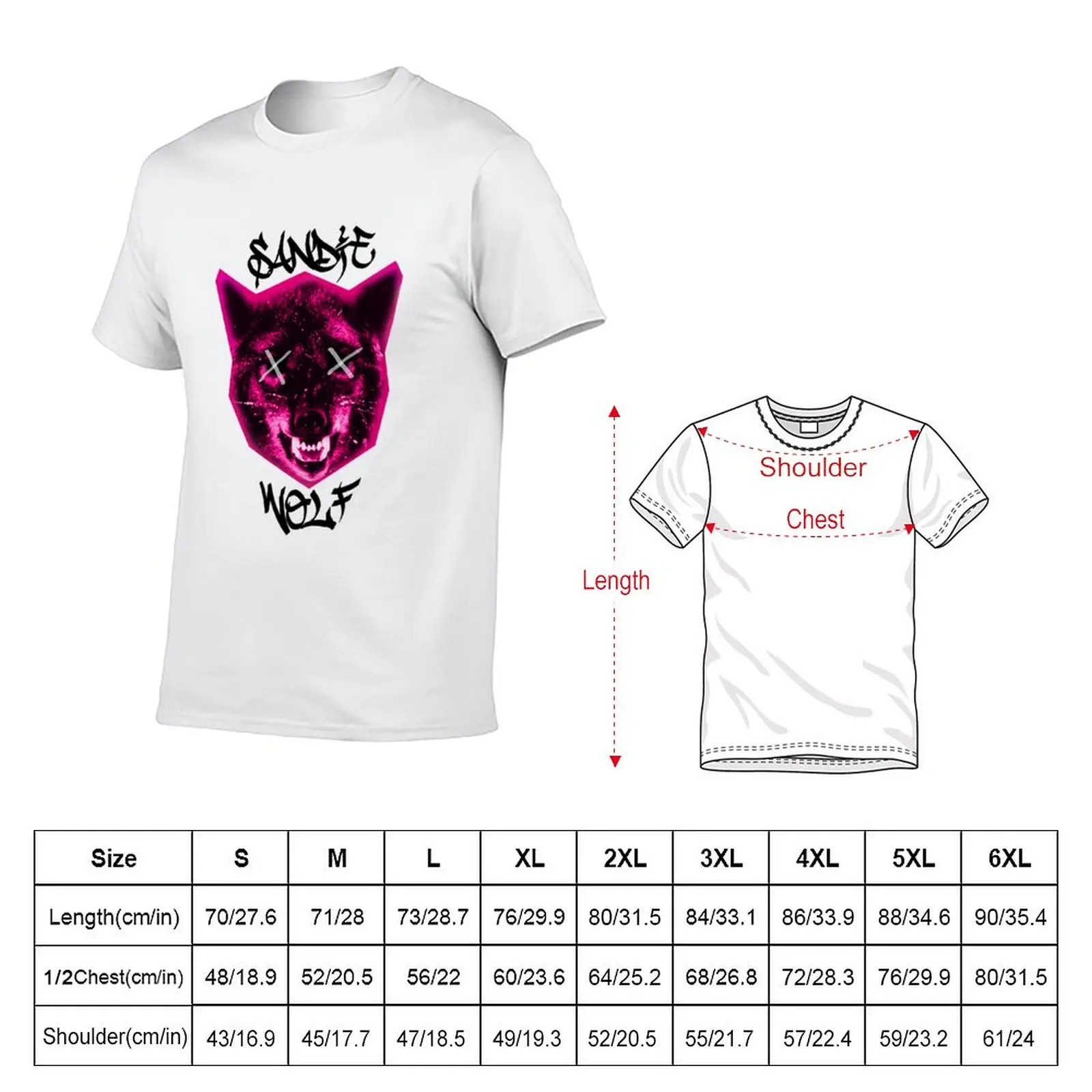 Sandie wolf logo T-Shirt blanks quick drying graphics black t shirts for men