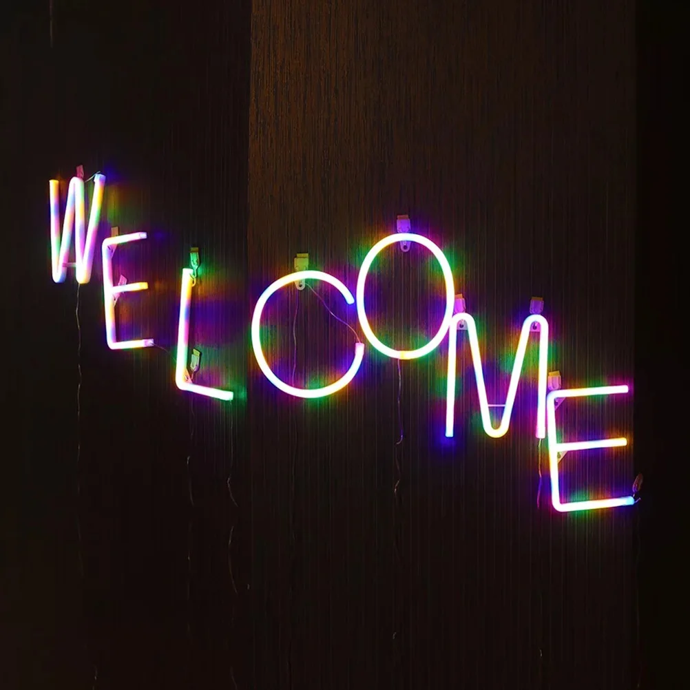 

Neon Letter Light Decorative LED Lamp for Bedroom Living Room Study Wall Art English Letters Plastic Gentle Lighting