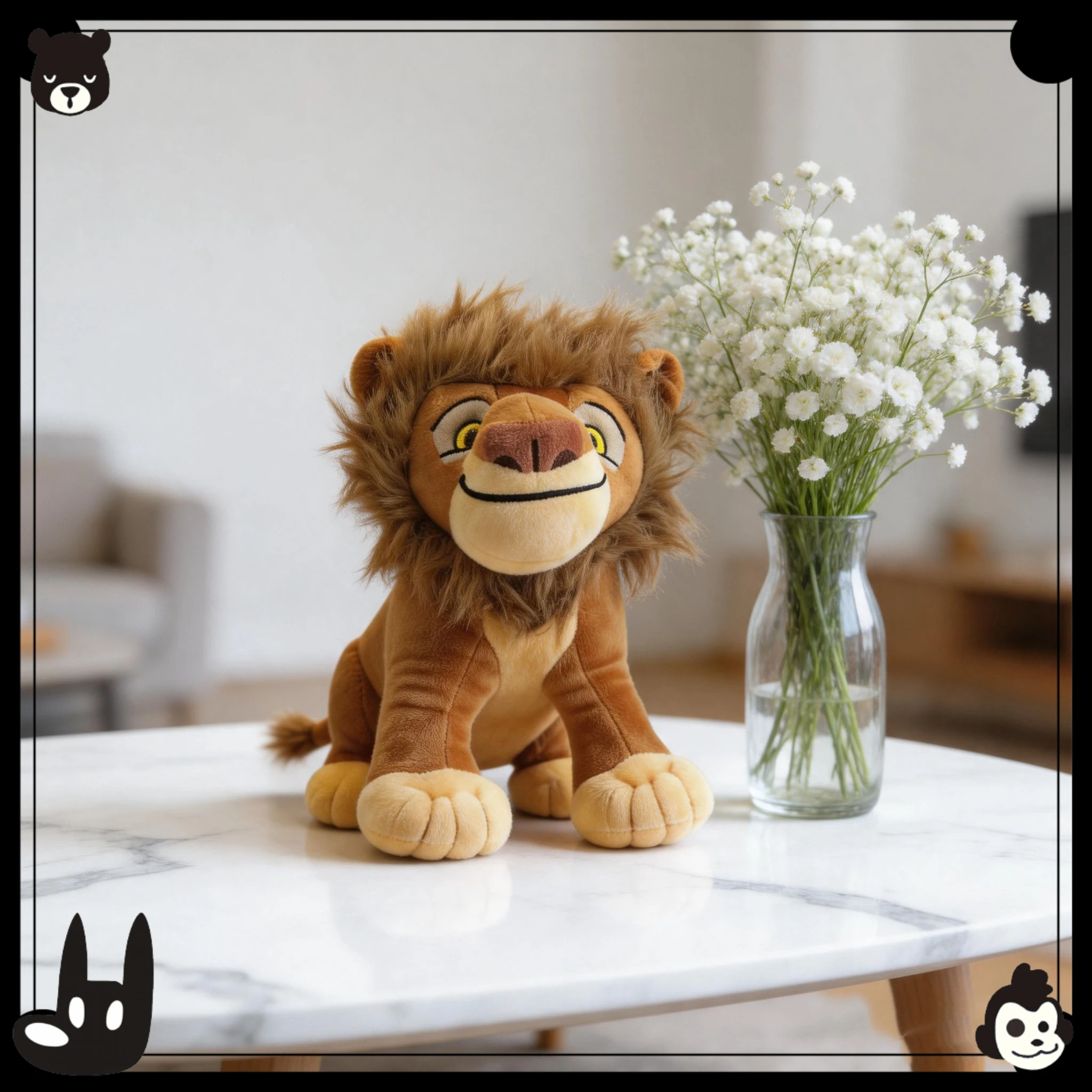 King of the Grasslands Children's plush toys Cartoon Anime Movie Lion Simba Plush Toy Doll Plush Lion Toy