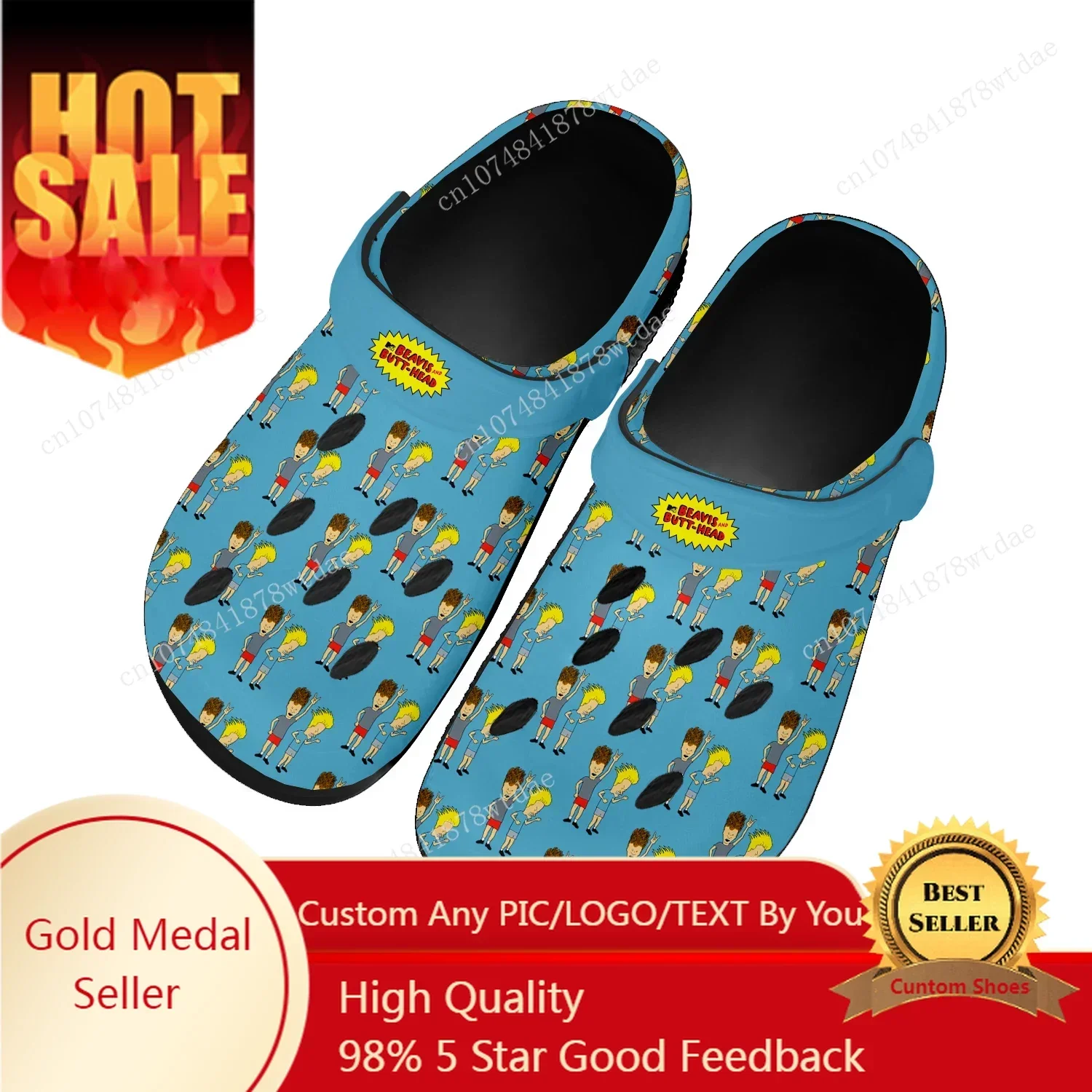 

Butthead Butt Head Rock N Roll Home Clogs Mens Womens Teenager Custom Made Water Shoes Manga Garden Beach Hole Slippers Sandals