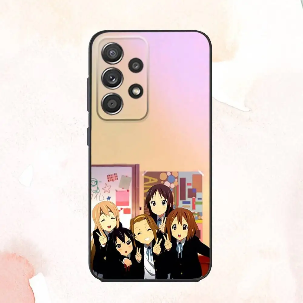 เคสโทรศัพท์ลายอนิเมะ K-K-ON สำหรับ Samsung S25,S24,S21,S22,S23,S30,Ultra,S20,Plus,Fe,Lite,Note,10,9,5G สีดำ