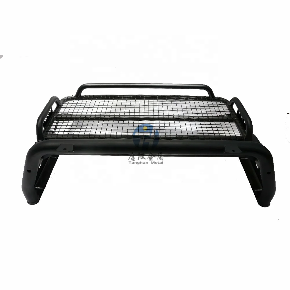 Black Sports Roll Bar 4X4 Pickup Truck Black Steel Roll Bar with Luggage Basket fit for HiluxRevo/vigo custom