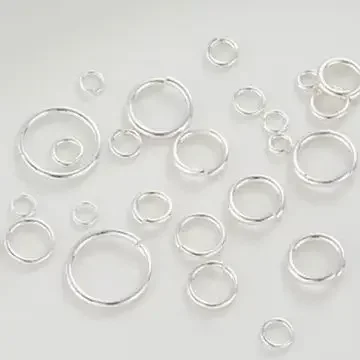 اليدوية النحاس يرتدون 925 سميكة الفضة حلقة مفتوحة دائرة واحدة O اتصال الدائري ل سوار ذاتي الصنع أقراط صنع المجوهرات #1