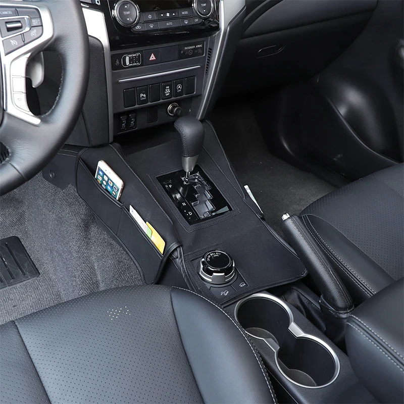 1Pcs Black For Mitsubishi L200 Triton 2019-2023 Car Central Control Protection Cover Sticker Interior Protection Accessories