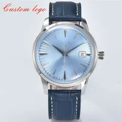 40mm Cocktail Automatic  NH35 Watch for Men Stainless steel case Double Dome sapphire glass leather strap