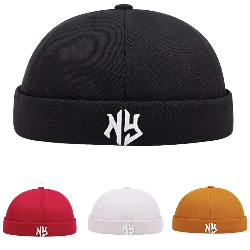 2024 New Fashion NY Letter High Quality Beanie Hat Retro Sailor Hats Unisex Outdoor Sun Men Woman Cap Adjustable