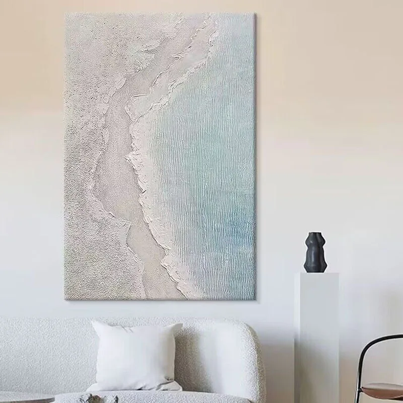 

Nordic Art Abstraction Ocean Scenery Decoration Painting Handmade Oil Painting Living Room Decoration Painting Dining Room Sofa