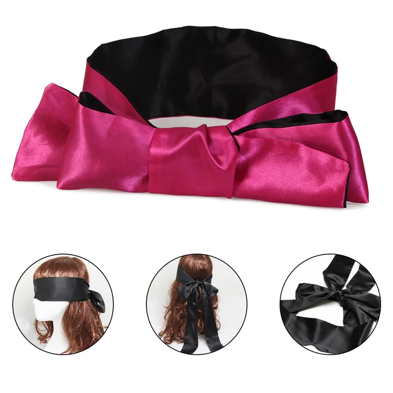 

1PC Silk Eye Cover Savour Eye Patches Cute Blindfold Silk Ribbon Satin Silk Sleep Mask Sexy For Women Gift Surprise High Quality