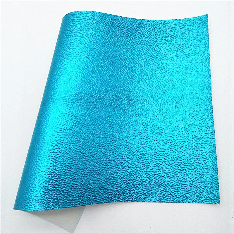 Metallic Lichi Synthetic Leather Rose Crocodile Embossed Leather Leopard Custom Glitter Leather Sheet For Bows DIY 21x29CM Q1294