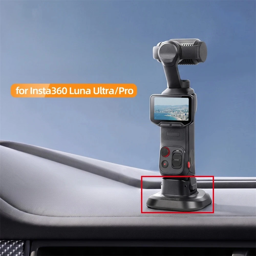 Sunnylife Quick-Release Adhesive Mount Car Base Stand Mount Supporting Holder Accessory for Insta360 Luna Ultra/Pro
