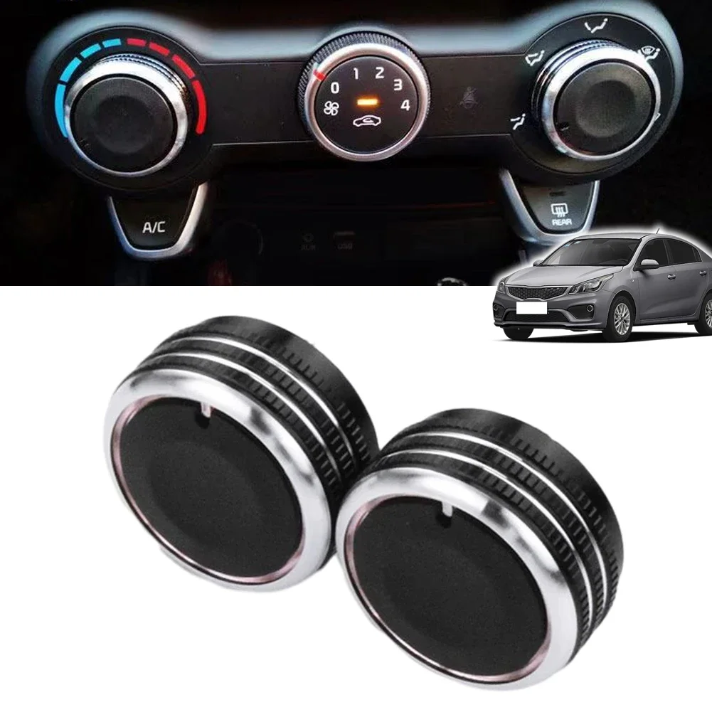 2PCS AC Heat Control Switch Knobs Car Air Conditioning Knob for Kia Rio K2 KX Cross for Hyundai Solaris 2017 2018 2019 2020 2021