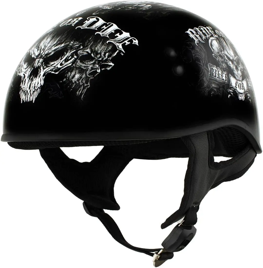 

Advanced Motorcycle DOT Skull Cap Classic Half Helmets Biker HLD HLT