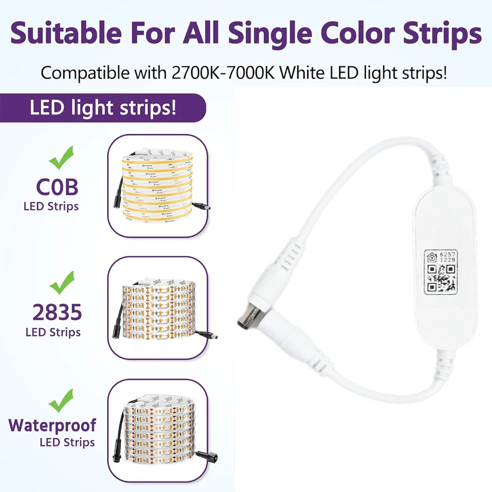 APPLE HOMEKIT Smart LED Controller Support Siri Voice Control Dimmer DC 12V 24V For 5050 2835 Cob Single Color LED Lights Strip