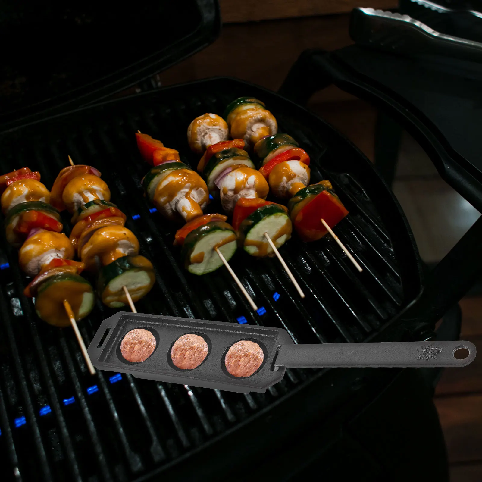 

Octopus Pan Cast Iron Baking Tray Metal Mold for Gas Burner Kitchen Holes Egg Tray Plate Octopus Mold Cake Tart Dish