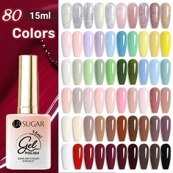UR SUGAR 80 Colors 15ml Red Colors Series Gel Nail Polish Semi Permanent UV Gel Design Nail Art Manicure Varnish Supplies