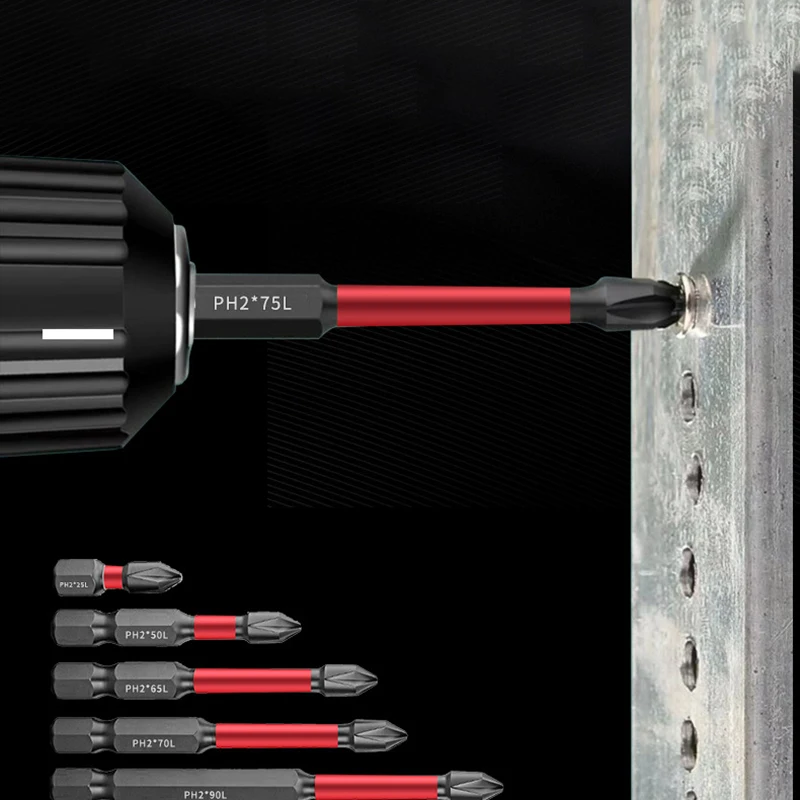 2pcs PH2 Impact Type Bit High Speed Steel Wear Resistance Separate Sell Separately Carpentry Power Tool Part
