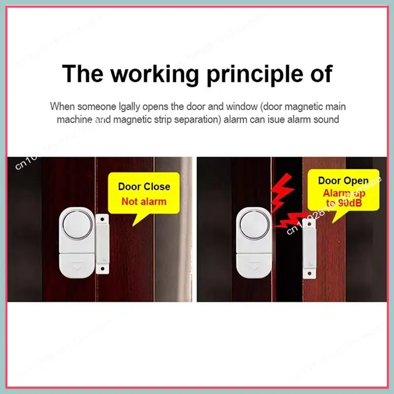 N94R 90Db Wireless Security Alarm Door Window Sensor Independent Magnetic Opening Sensor Enhanced Home Safety 10Pcs