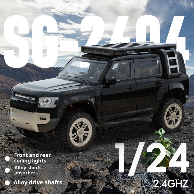 Modèle de chenille de roche télécommandé à proportion complète RC, jouet de décoration en alliage simulé avec amortisseur hydraulique, échelle 1/24