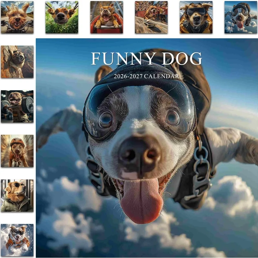 

Настенный календарь на 2026 года. Календарь с забавными собаками на 18 месяцев. 20262027 января 2026 по июнь. Большой настенный календарь на 2027 год. Открытый Pe 12 x 24 дюйма.