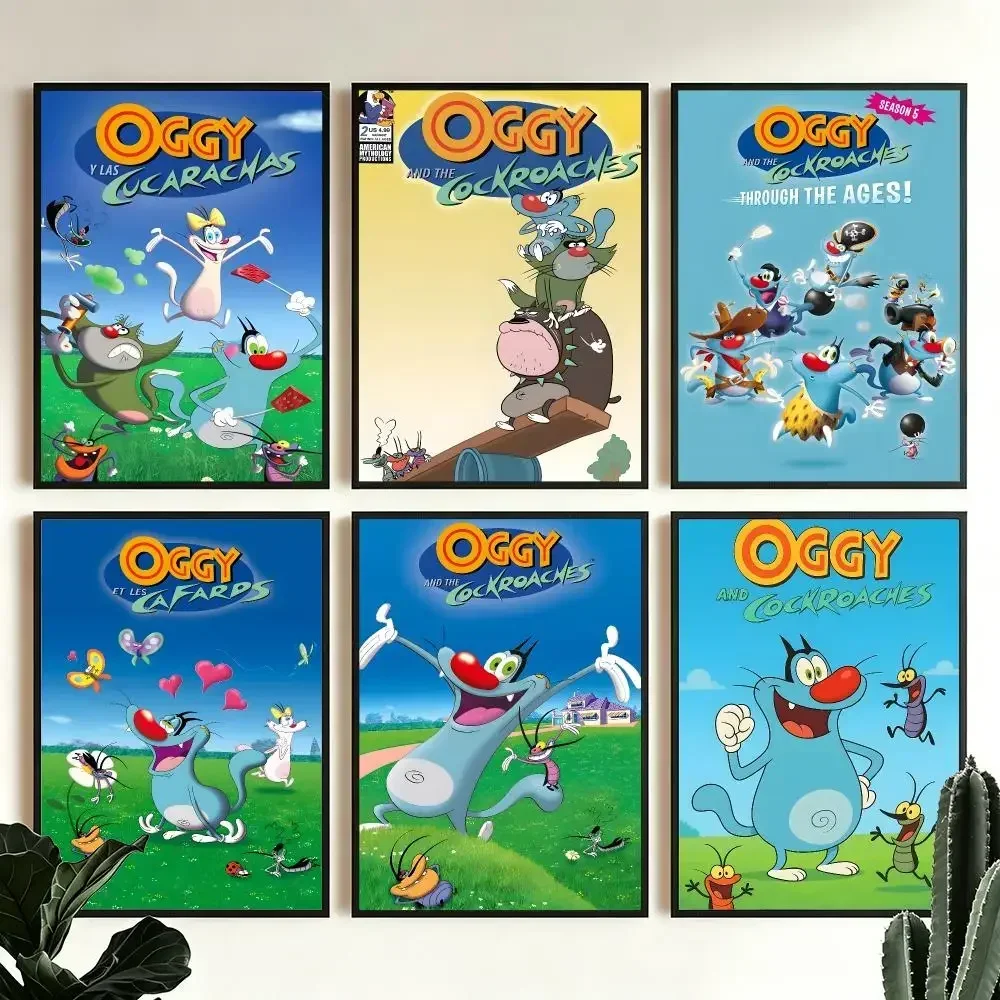 anime Oggy and the Cockroaches Poster HD Printing Modern Minimalist Style for Home Decor for Bedrooms Home home office Gift