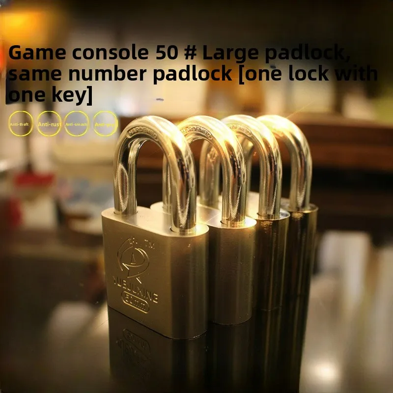 50mm Short Beam Padlock Game Machine Universal Key Same Number Claw Crane Lock Clearance Sale Anti-theft Security Games