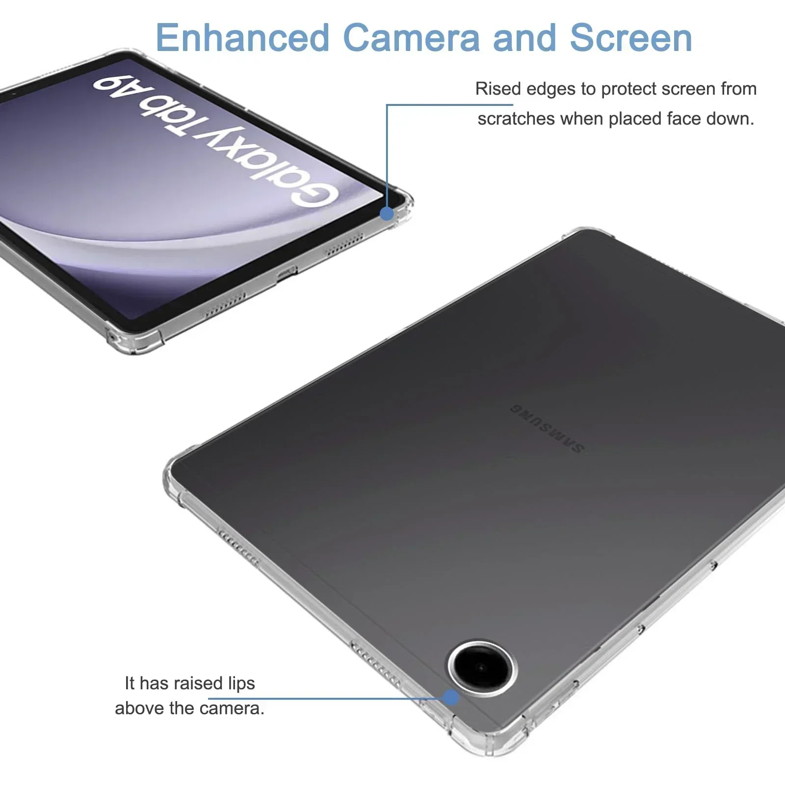 Klares Gehäuse für Samsung Galaxy Tab A9 8,7 Zoll Tablet Release Airbag Falls chutz flexible Silikon TPU stoß feste Abdeckung