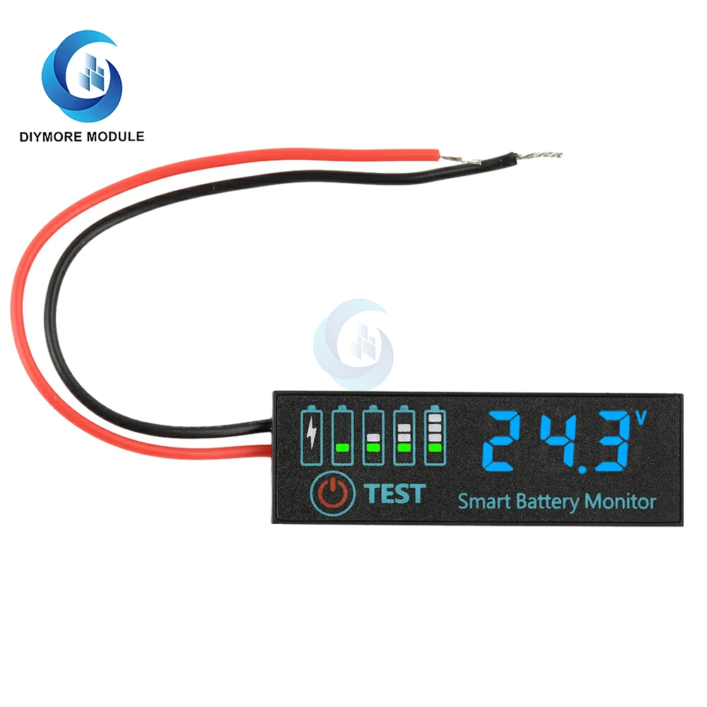 DC 7-55V 1-8S 4165 LED Indicator Voltage Charge Indicator Acid Battery Lithium Battery Universal Battery Charge Indicator Panel image 3
