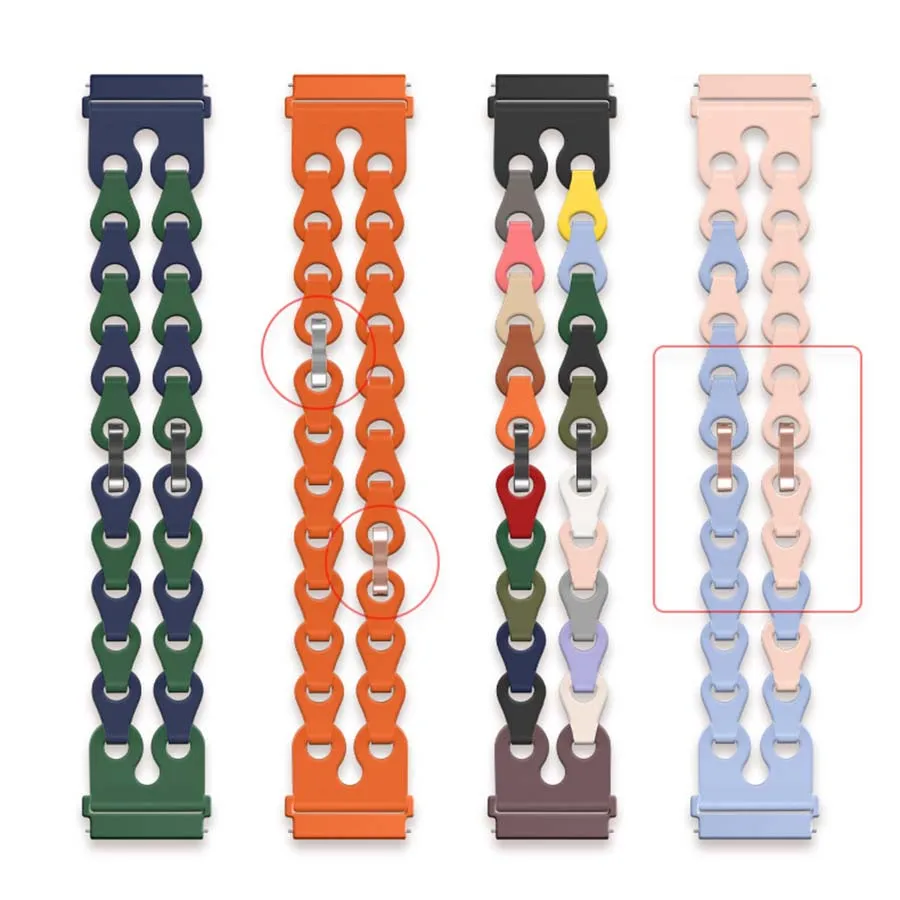 20 مللي متر 22 مللي متر سيليكون الفرقة ل Forerunner 970 570 745 965 245 255 265 الموسيقى سلسلة حزام ل Garmin Vivoactive 6 5 4 3/Venu 2 3 SQ 2