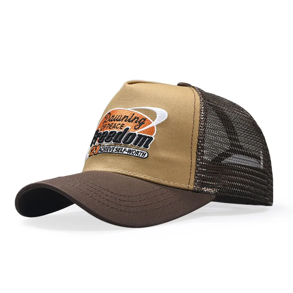

Casual Mesh Summer Baseball Cap Breathable Letter Sports Cap Adjustable UV Protection Trucker Cap Outdoor