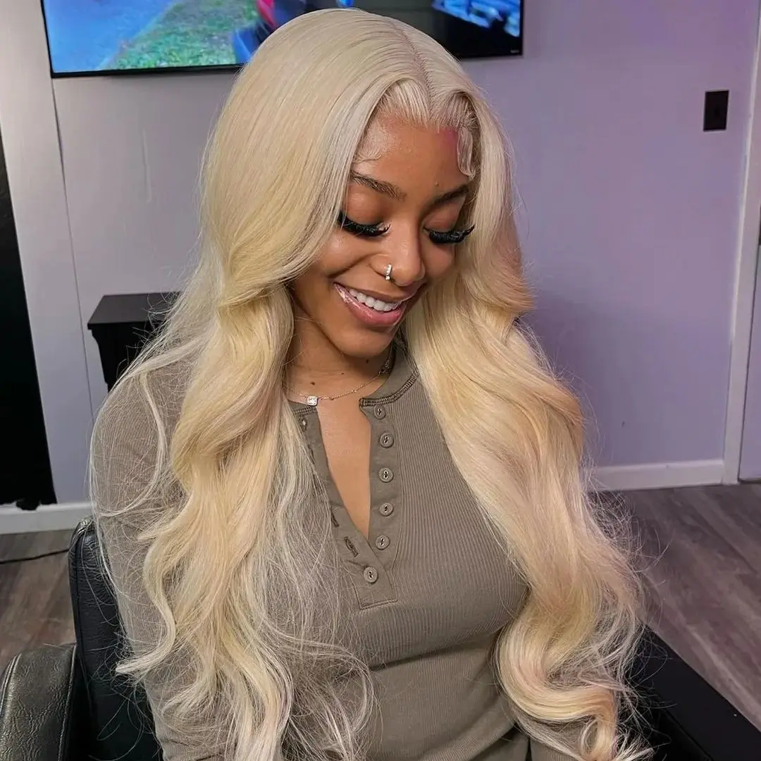 613 Body Wave 13x6 Hd Transparent Lace Frontal Wig Blonde 13x4 Lace Front Wigs 30 Inch Brazilian Human Hair Wig For Women Choice