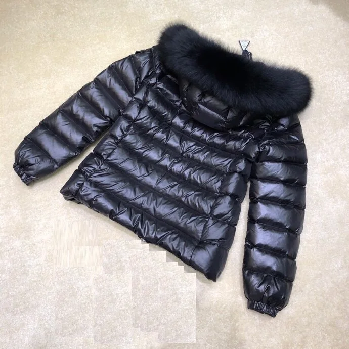 Women's luxury brand down jacket, mink fur hat, winter thick warm and fashionable design, high-quality down jacket