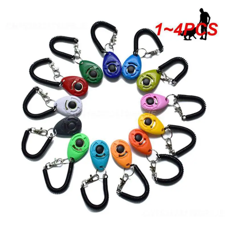 1~4PCS Adjustable Portable Plastic New Pet Training Tool Clicker Pet Supplies Bestseller Training Effective